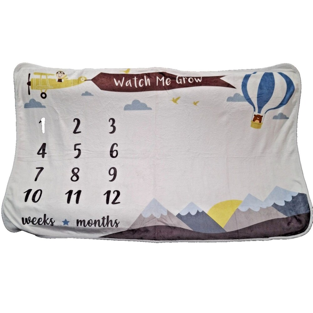 Urban Kiddy Mountains Baby Milestone Ex Large 60" x 40" Prop Blanket Shower Gift